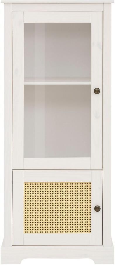 Home affaire Vitrinekast LINDA van massief grenenhout met mooie metalen handgrepen - Foto 6