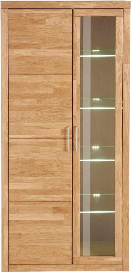 Home affaire Vitrinekast Logo 190cm hoog 42 cm diep fronten massief hout 10 vakken - Foto 8