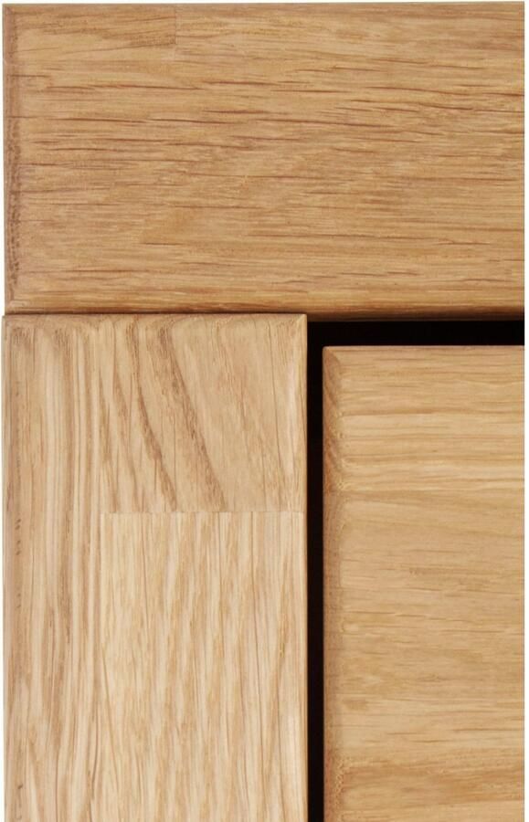 Home affaire Vitrinekast Logo 190cm hoog 42 cm diep fronten massief hout 10 vakken - Foto 2