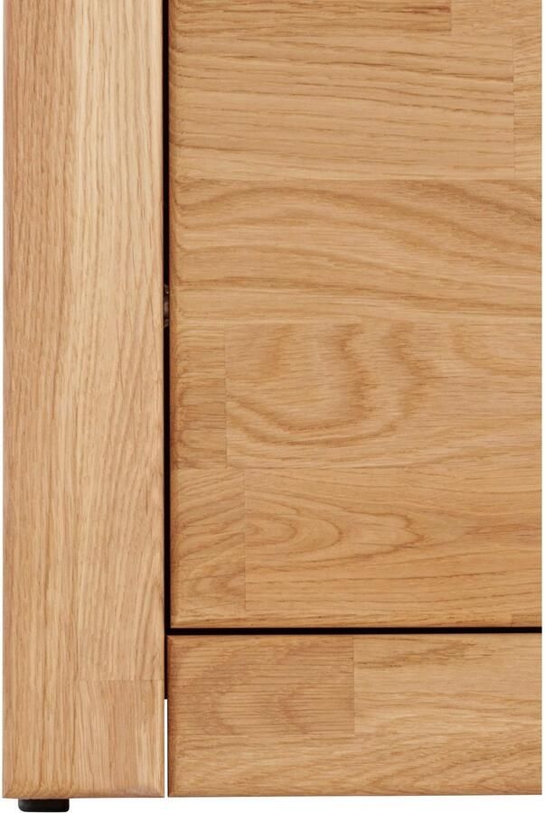 Home affaire Vitrinekast Logo 190cm hoog 42 cm diep fronten massief hout 10 vakken