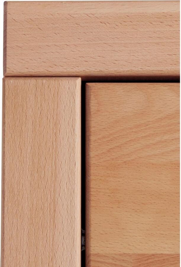 Home affaire Vitrinekast Logo 190cm hoog 42 cm diep fronten massief hout 10 vakken - Foto 4