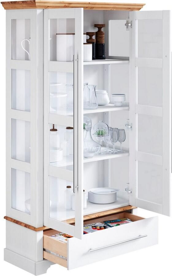 Home affaire Vitrinekast Meliss Hoogte 169 cm breedte 94 cm 2-deurs massief grenen FSC - Foto 2