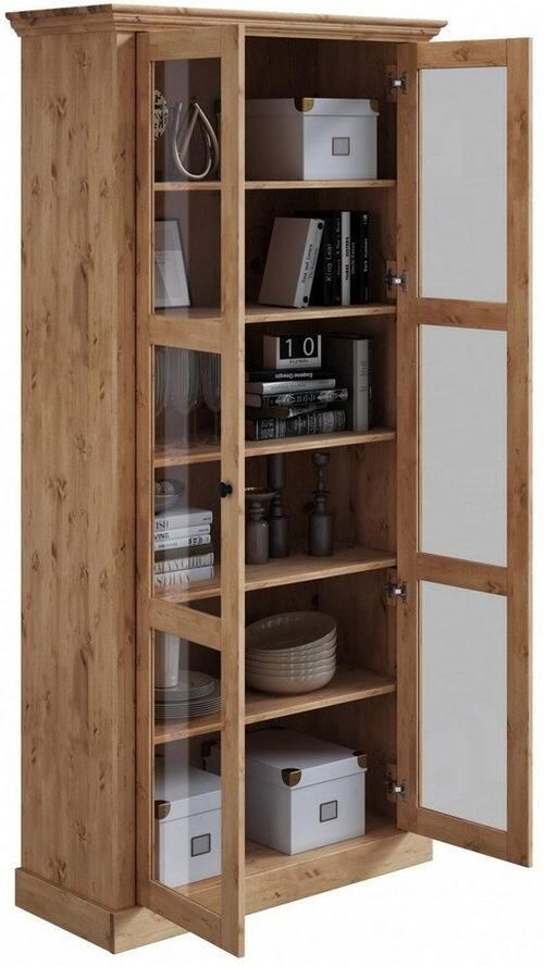Home affaire Vitrinekast Meliss van massief grenen met veel bergruimte - Foto 4