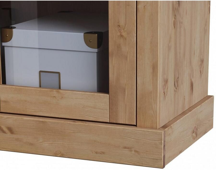 Home affaire Vitrinekast Meliss van massief grenen met veel bergruimte