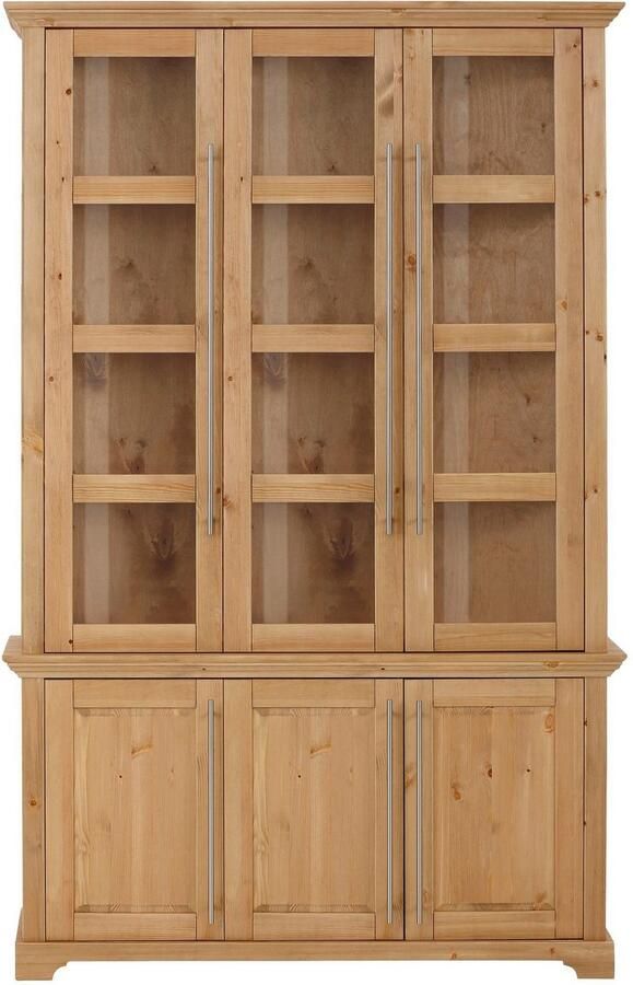 Home affaire Vitrinekast Meliss van massieve dennen fsc breedte 132 cm - Foto 3