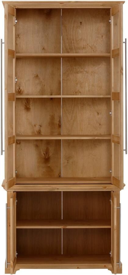 Home affaire Vitrinekast Meliss van massieve dennen fsc breedte 94 cm - Foto 2