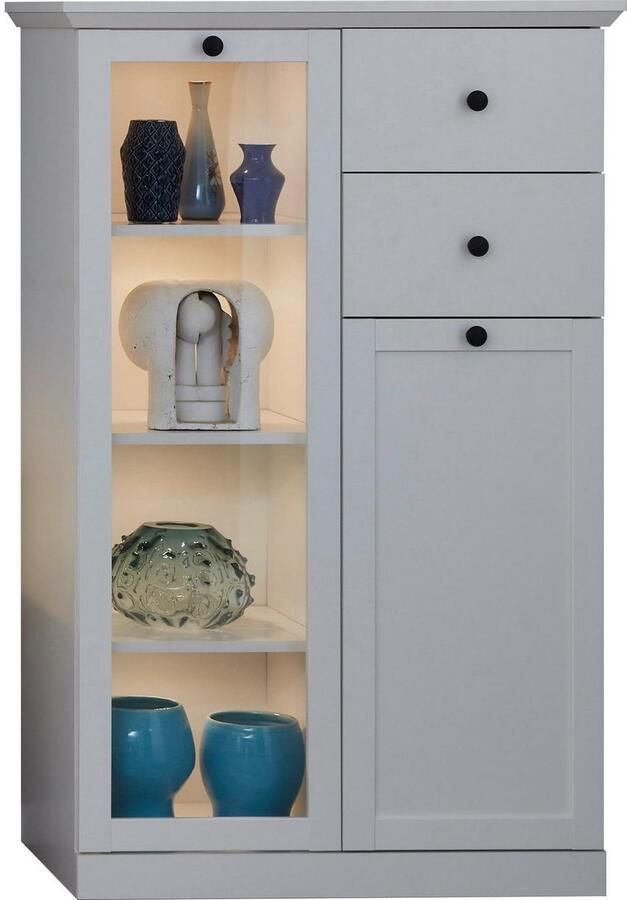 Home affaire Vitrinekast Örebro tijdloze landelijke stijl volledig uittrekbaar verlichting optioneel - Foto 6