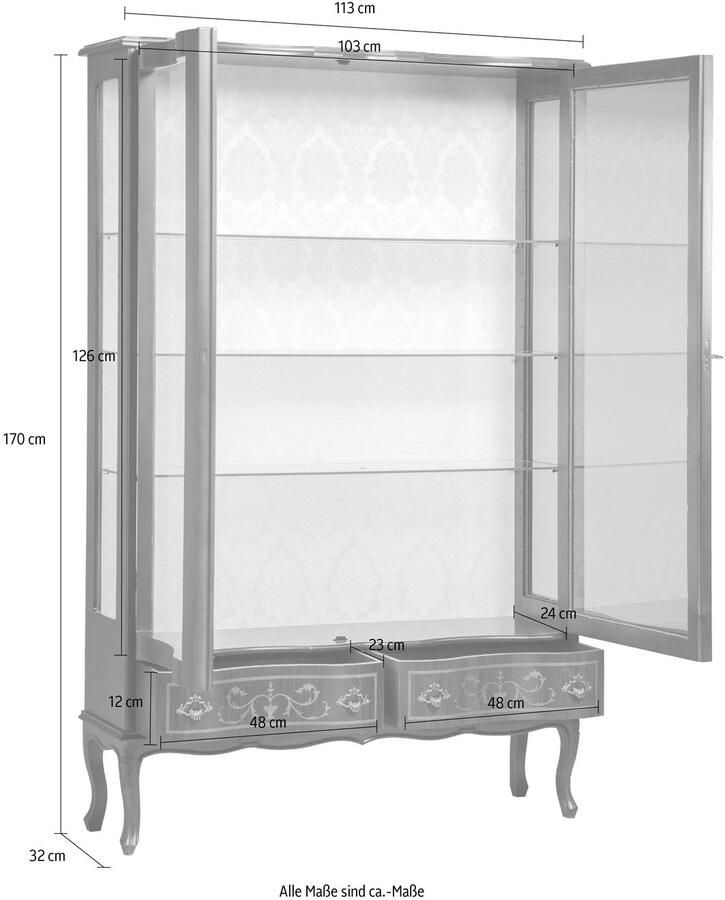 Home affaire Vitrinekast PUCCINI 563 Hoogte 170 cm
