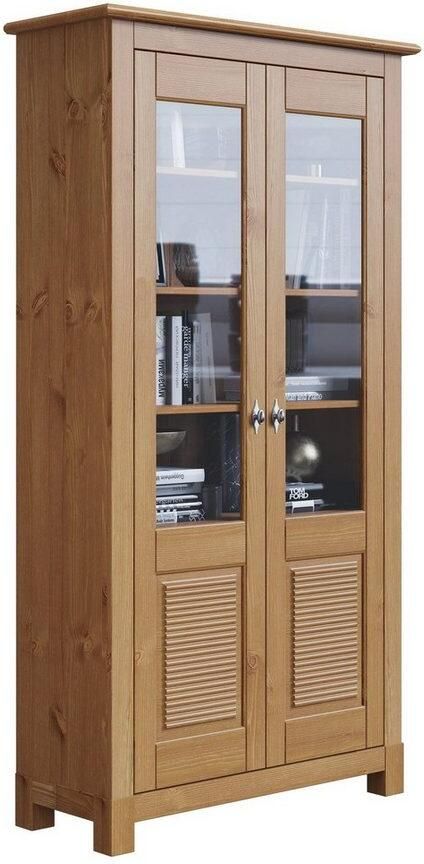 Home affaire Vitrinekast Rauna Van massief grenen deuren met glasinzetten - Foto 5