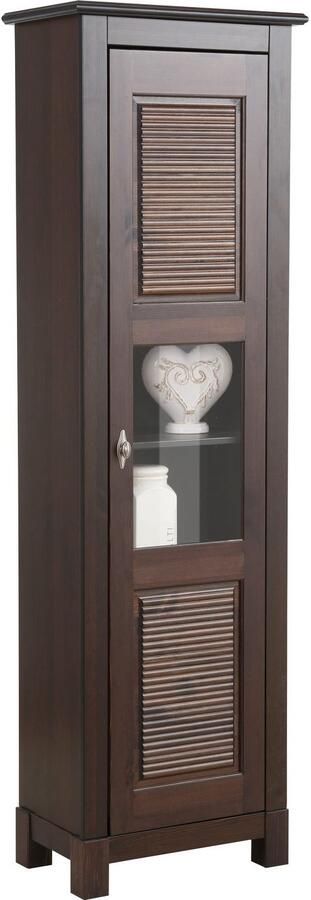 Home affaire Vitrinekast Rauna vitrinekast opbergkast Hoogte 180 cm van massief grenen - Foto 7