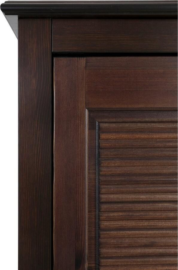 Home affaire Vitrinekast Rauna vitrinekast opbergkast Hoogte 180 cm van massief grenen - Foto 3