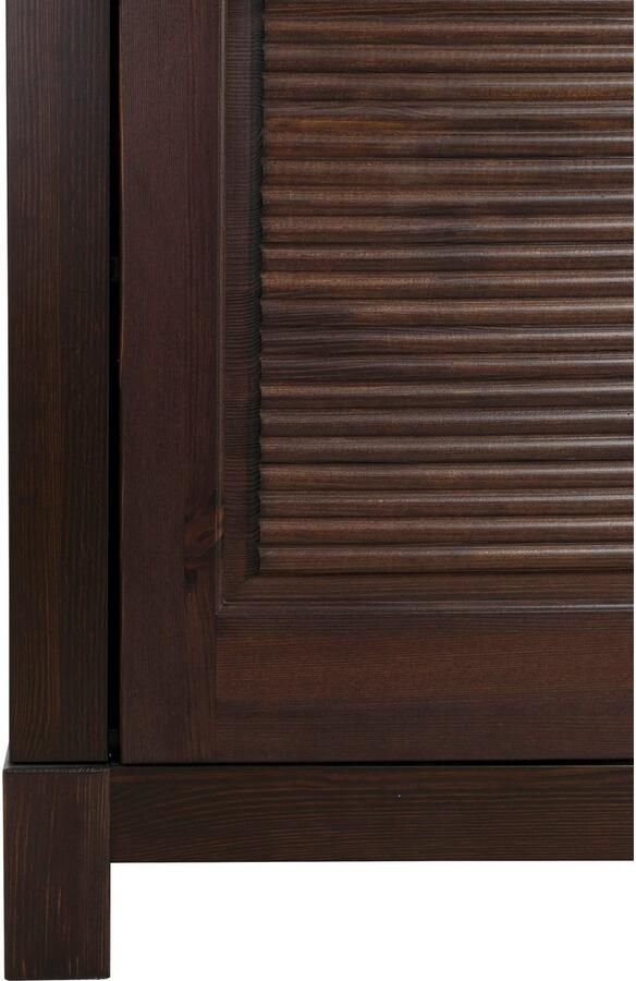 Home affaire Vitrinekast Rauna vitrinekast opbergkast Hoogte 180 cm van massief grenen - Foto 4