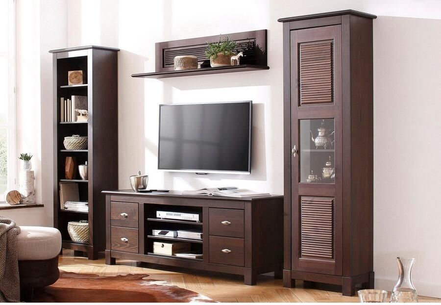 Home affaire Vitrinekast Rauna vitrinekast opbergkast Hoogte 180 cm van massief grenen - Foto 2