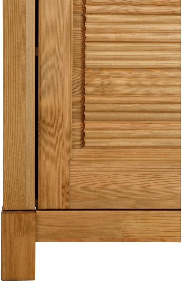 Home affaire Vitrinekast Rauna vitrinekast opbergkast Hoogte 180 cm van massief grenen - Foto 2