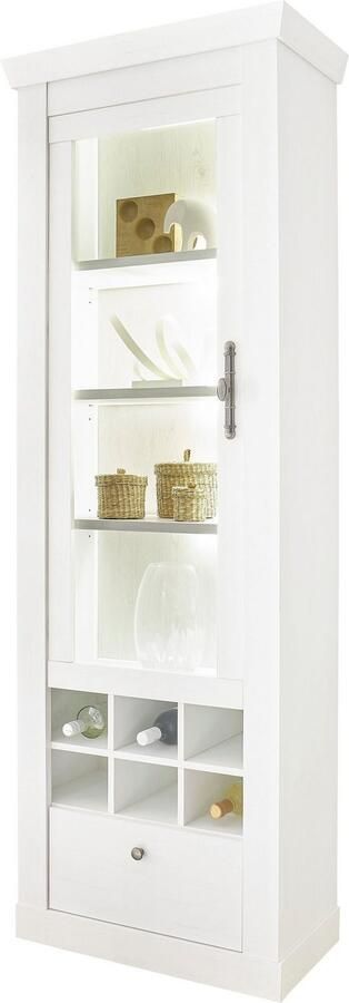 Home affaire Vitrinekast Ravenna in romantische landelijke stijl grepen van metaal hoogte 200 cm - Foto 7