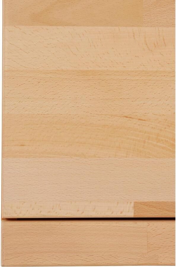 Home affaire Vitrinekast Ribe 125cm hoog 4 vakken 1 glazen plank variabel inzetbaar Massief hout houtmateriaal donker gehard glas metalen handgrepen - Foto 4