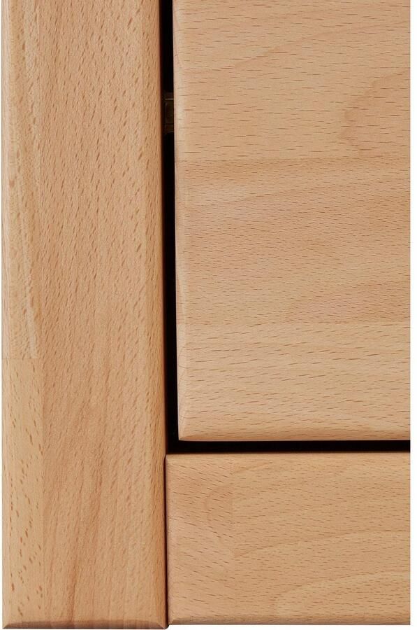 Home affaire Vitrinekast Ribe 125cm hoog 87cm breed 4 brede vakken Corpus houtmateriaal 2 deuren met glazen inzet planken verstelbaar - Foto 6