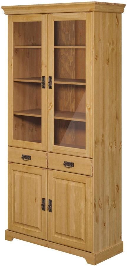 Home affaire Vitrinekast Rügen gecertificeerd massief hout hoogte 192 cm in landhuisstijl - Foto 8