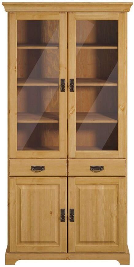 Home affaire Vitrinekast Rügen gecertificeerd massief hout hoogte 192 cm in landhuisstijl - Foto 7