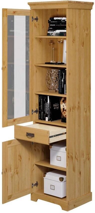 Home affaire Vitrinekast Rügen gecertificeerd massief hout hoogte 192 cm in landhuisstijl - Foto 4