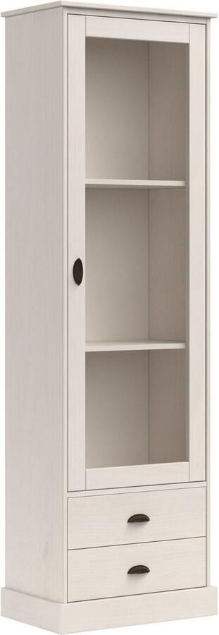 Home affaire Vitrinekast Schröder met 1 schuifdeur 2 lades van massief grenenhout breedte 55cm - Foto 4