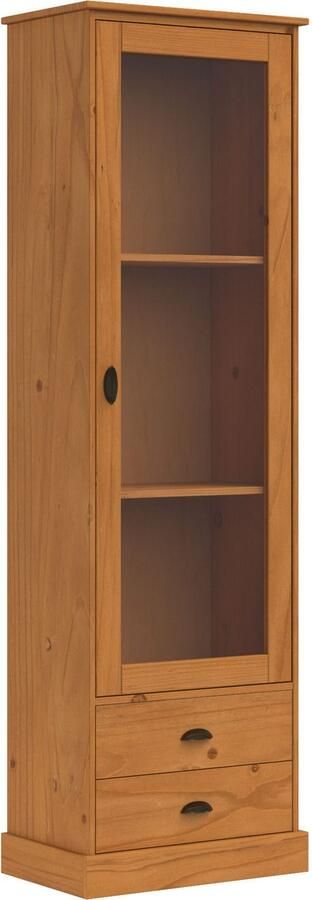 Home affaire Vitrinekast Schröder met 1 schuifdeur 2 lades van massief grenenhout breedte 55cm - Foto 5