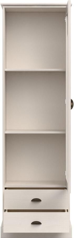 Home affaire Vitrinekast Schröder met 1 schuifdeur 2 lades van massief grenenhout breedte 55cm - Foto 5