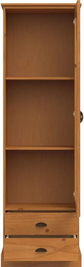 Home affaire Vitrinekast Schröder met 1 schuifdeur 2 lades van massief grenenhout breedte 55cm - Foto 6