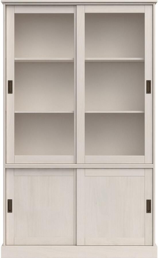 Home affaire Vitrinekast Schröder met 2+2 schuifdeuren van massief grenenhout breedte 114 cm - Foto 4