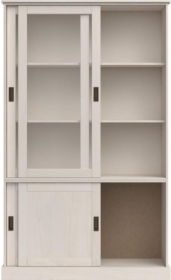 Home affaire Vitrinekast Schröder met 2+2 schuifdeuren van massief grenenhout breedte 114 cm - Foto 5