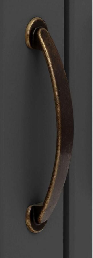 Home affaire Vitrinekast Selma Highboard gemaakt van massief grenen met metalen handgrepen in een antieke look - Foto 6