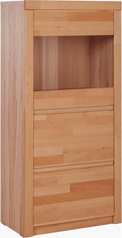 Home affaire Vitrinekast Silkeborg mooie greeploze look gedeeltelijk massief - Foto 4