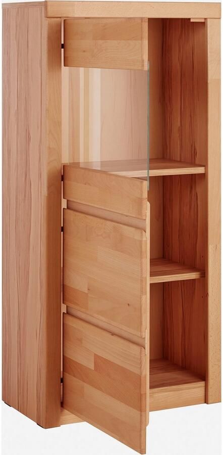 Home affaire Vitrinekast Silkeborg mooie greeploze look gedeeltelijk massief - Foto 5