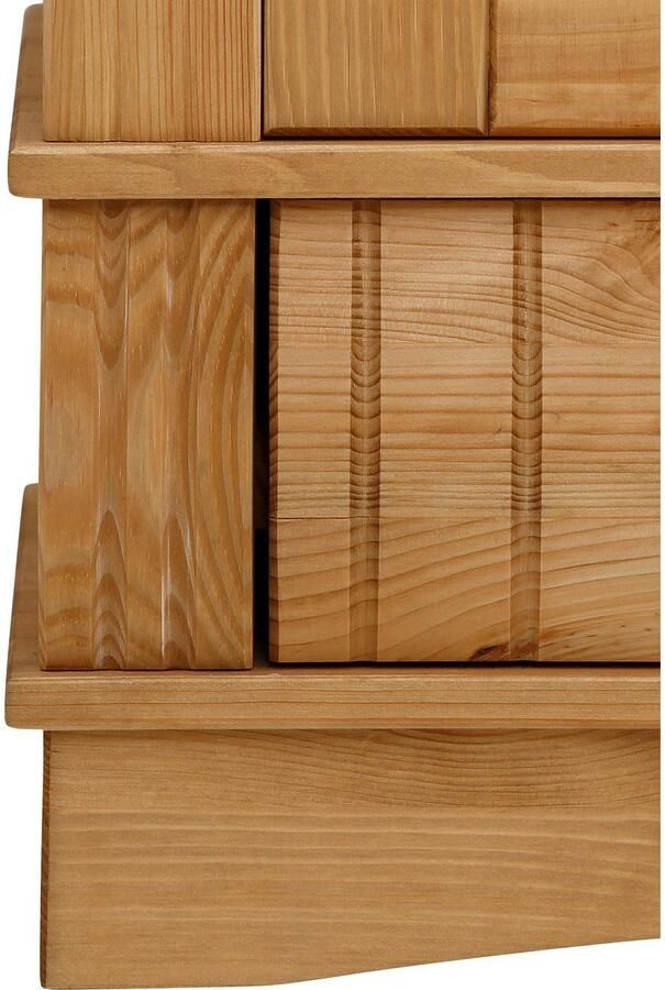 Home affaire Vitrinekast Teresa Highboard mit Glastüren met 2 glazen deuren en 2 lades hoogte 120 cm van massief hout - Foto 9