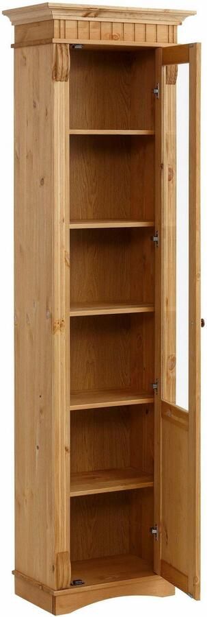 Home affaire Vitrinekast Teresa met 1 glazen deur hoogte 193 cm van massief grenen fsc - Foto 4