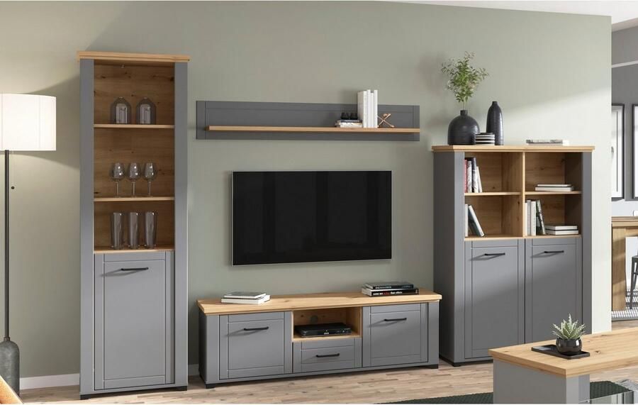 Home affaire Vitrinekast Valencia Breedte 103 5 cm met 4 open vakken - Foto 5