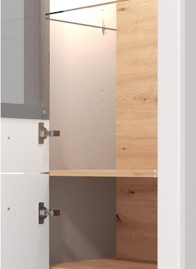 Home affaire Vitrinekast Valencia Deuren en legplanken met 4 mm veiligheidsglas