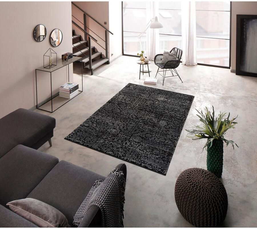 Home affaire Vloerkleed Dilani Vintage stijlvolle glans reliëfstructuur krimp carving-effect - Foto 2