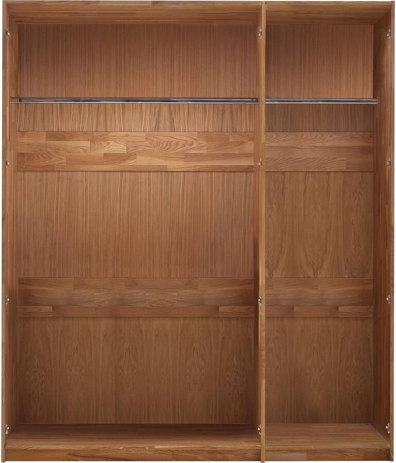 Home affaire Draaideurkast Chamara van massief eikenhout in verschillende breedten hoogte 218 cm