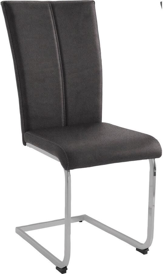 Home affaire Vrijdragende stoel Nils Stoel belastbaar tot 120 kg frame metaal in chroom-look of zwart (set 2 stuks) - Foto 3