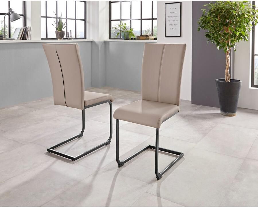 Home affaire Vrijdragende stoel Oliver Stoel belastbaar tot 120 kg (set 2 stuks)