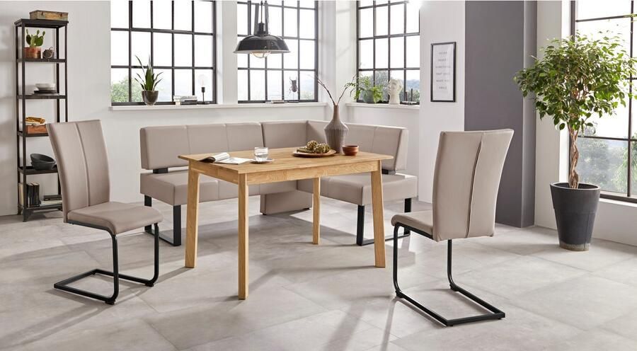 Home affaire Hoekbank Oliver met metalen frame keukenbank verschillende hoezen cord eetkamerbank ottos choice - Foto 4