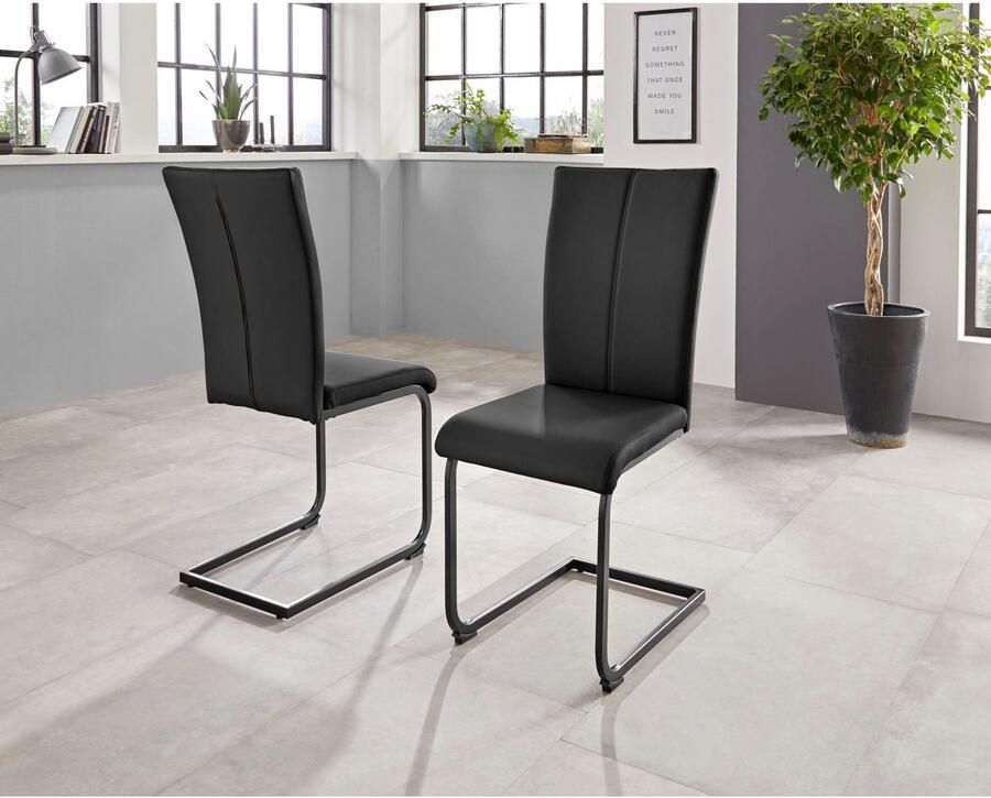 Home affaire Vrijdragende stoel Oliver Stoel belastbaar tot 120 kg (set 2 stuks)