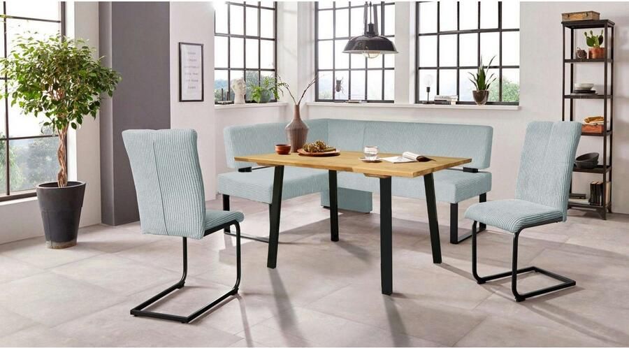 Home affaire Hoekbank Oliver met metalen frame keukenbank verschillende hoezen cord eetkamerbank ottos choice - Foto 8