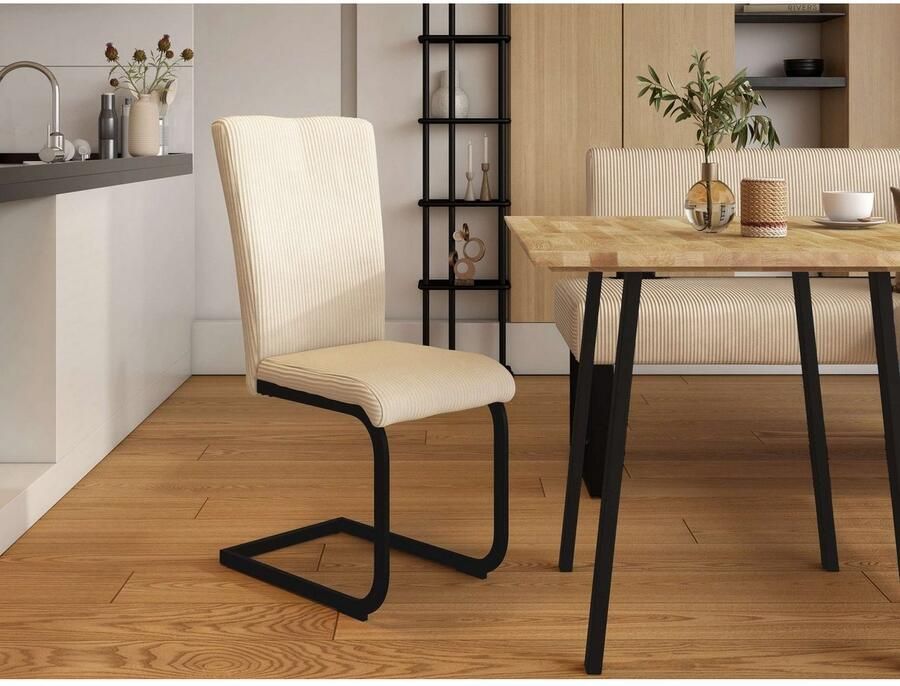 Home affaire Vrijdragende stoel Oliver Stoel belastbaar tot 120 kg (set 2 stuks)