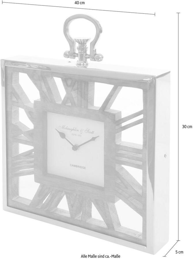 Home affaire Wandklok "Arman" romeinse cijfers 40 cm (1-delig)