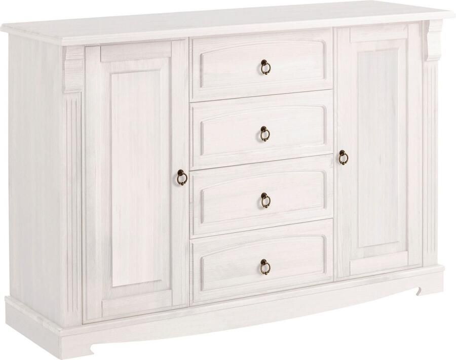 Home affaire Wandmeubel ANNA van massief dennenhout fsc in romantische landelijke stijl (set 4-delig) - Foto 2