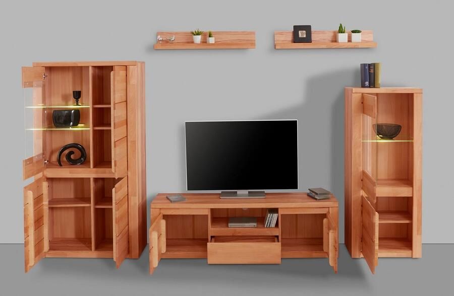 Home affaire Wandmeubel Burani gedeeltelijk massief hout (set 4-delig) - Foto 6