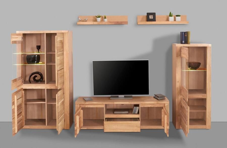 Home affaire Wandmeubel Burani gedeeltelijk massief hout (set 4-delig) - Foto 5