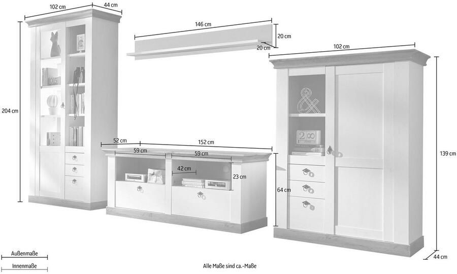 Home affaire Wandmeubel Cremona - Foto 5